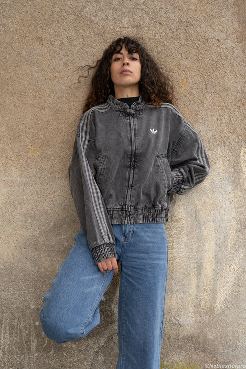 Cropped Denim Jacket – Noir