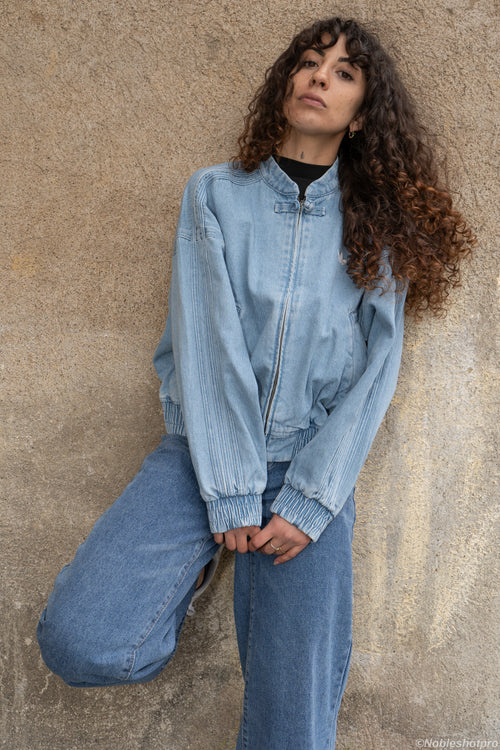 Cropped Denim Jacket – Bleu