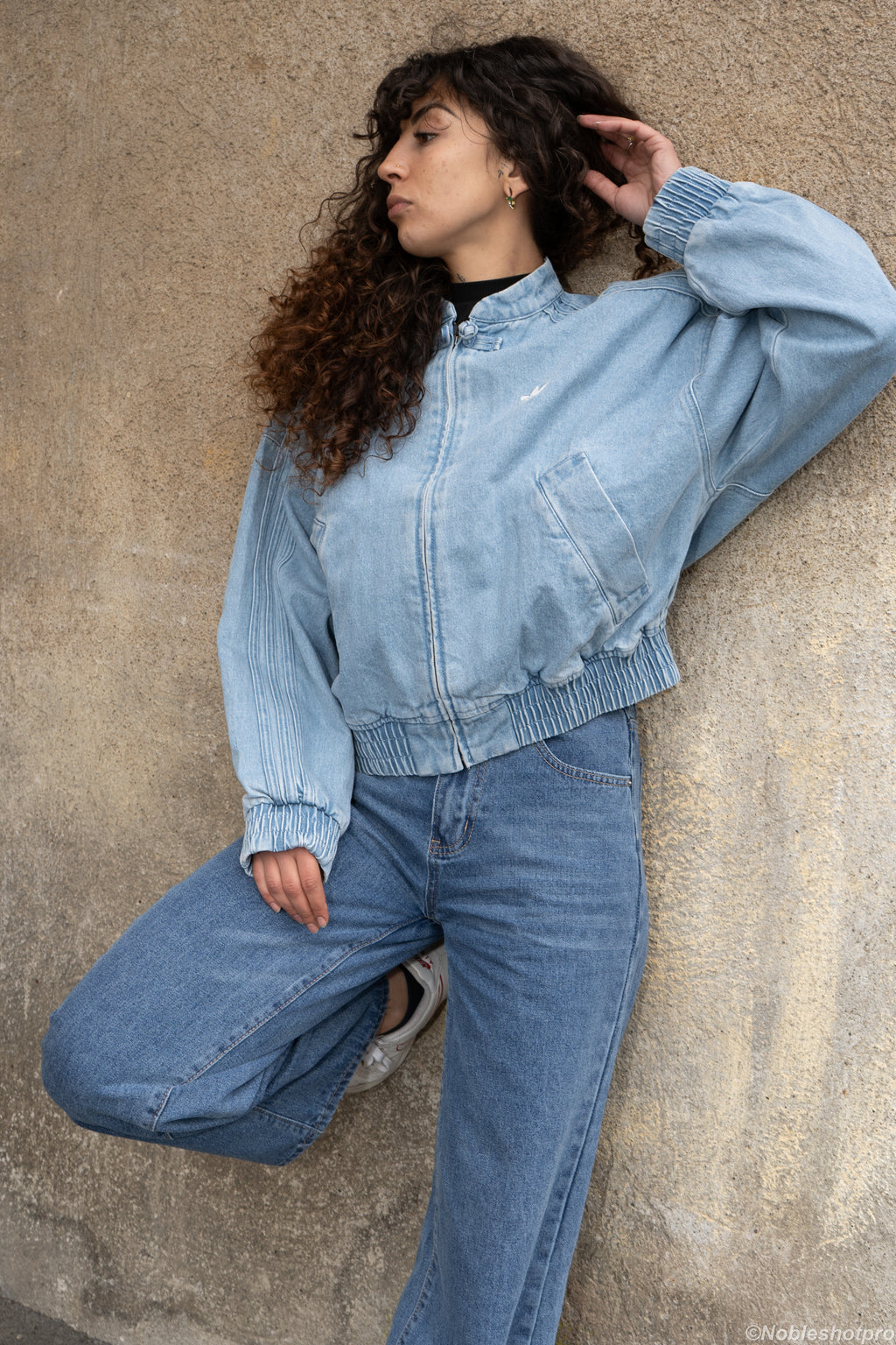 Cropped Denim Jacket – Bleu