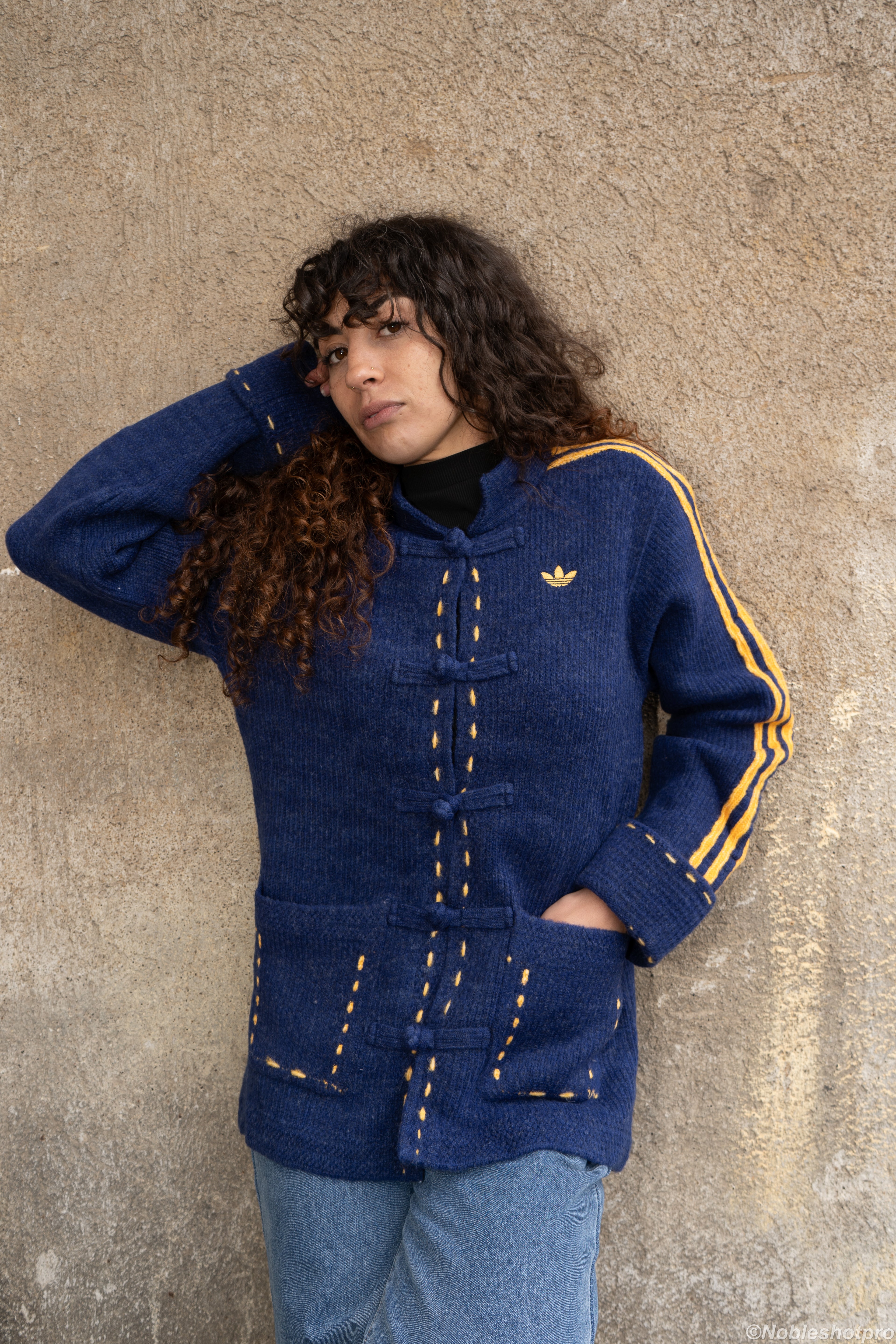 Wool Knit CNY Jacket – Bleu Marine