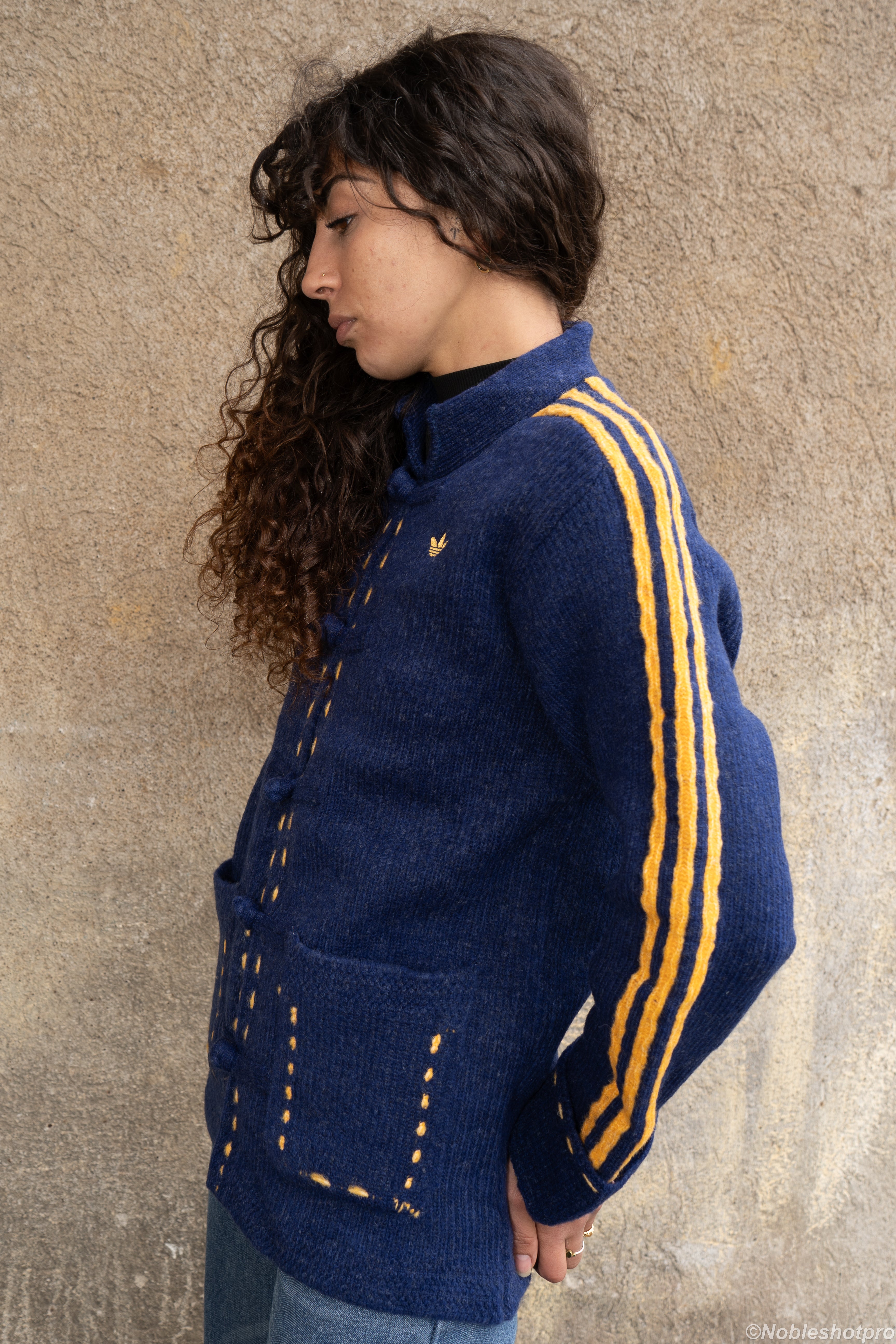Wool Knit CNY Jacket – Bleu Marine
