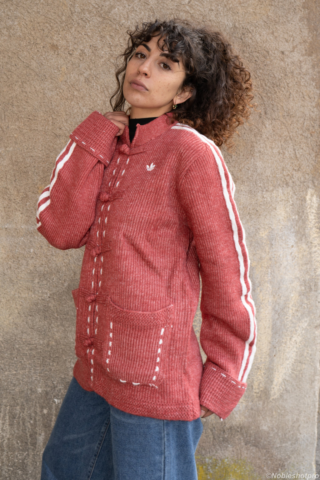 Wool Knit CNY Jacket - Rouge