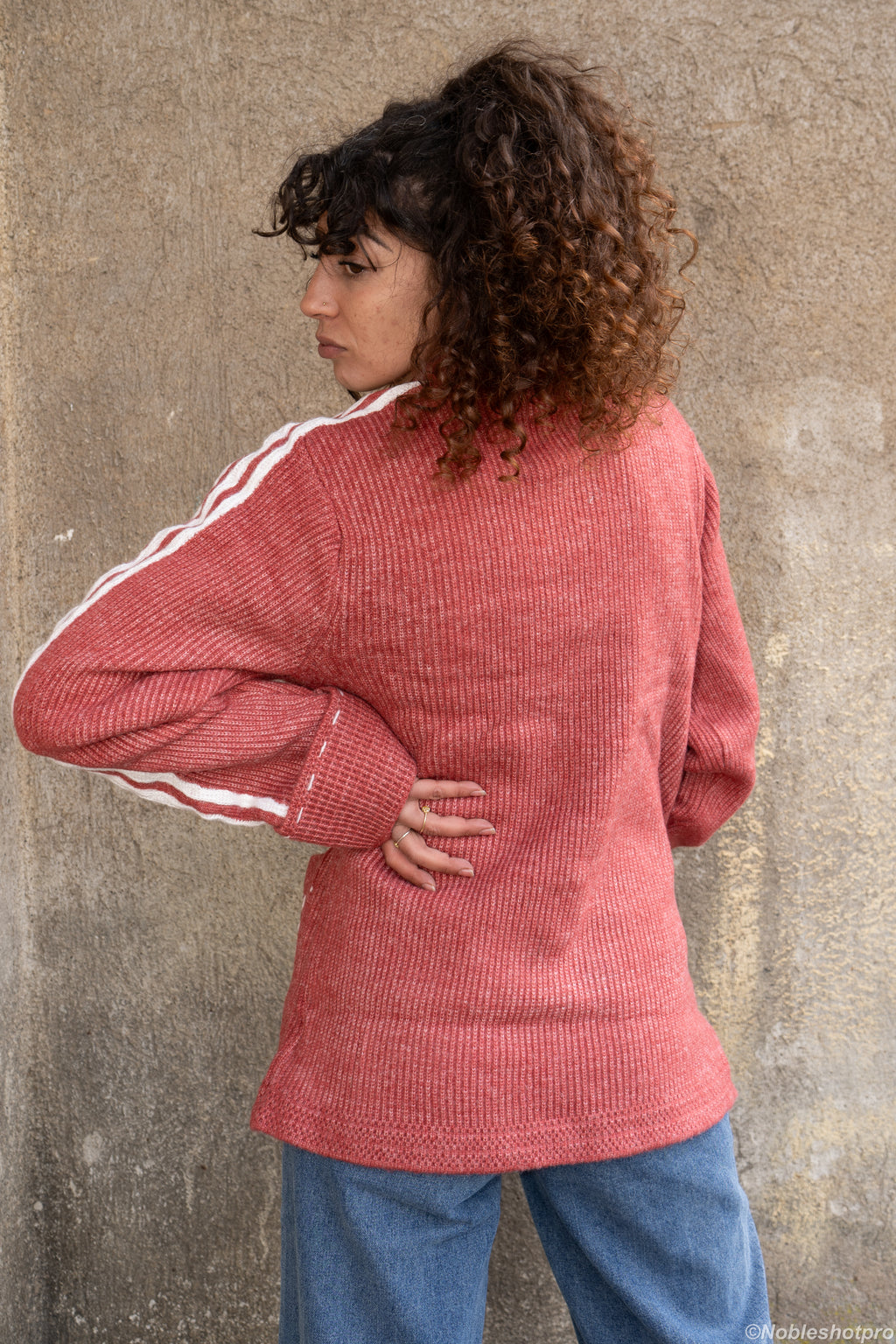 Wool Knit CNY Jacket - Rouge