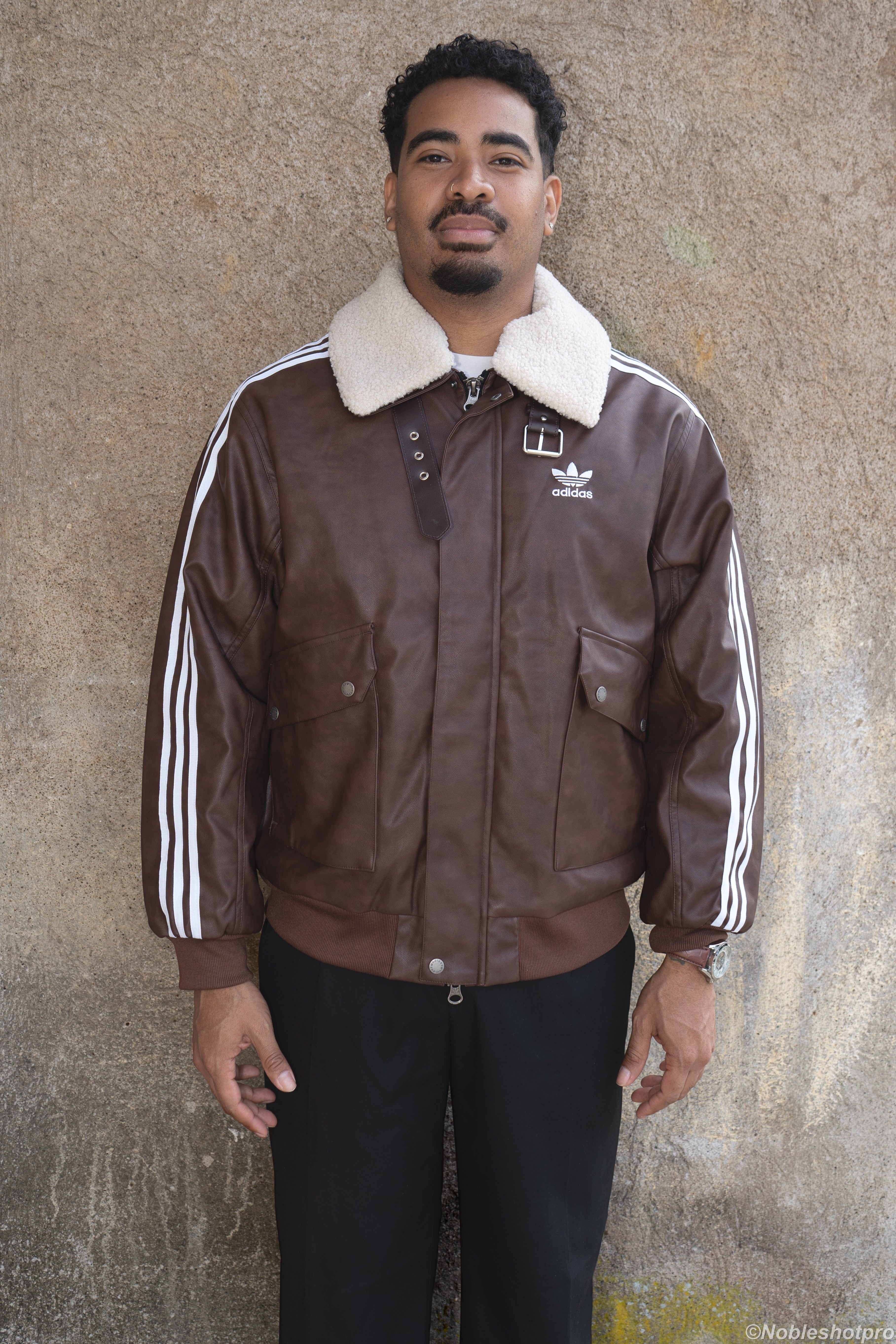 Aviator Leather Jacket – Marron (Édition Limitée)