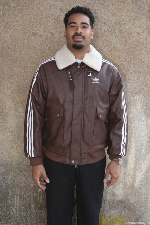 Aviator Leather Jacket – Marron (Édition Limitée)