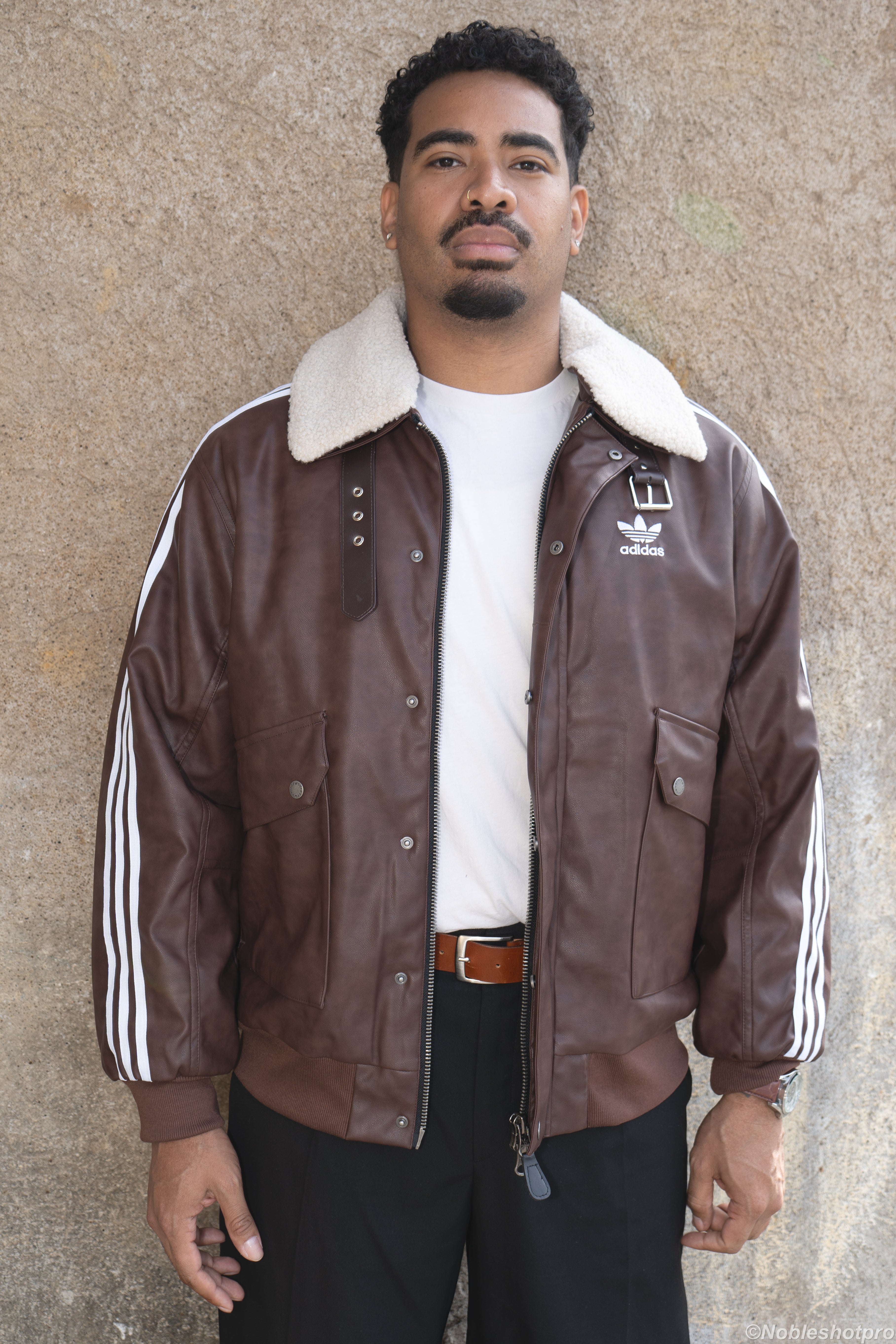 Aviator Leather Jacket – Marron (Édition Limitée)
