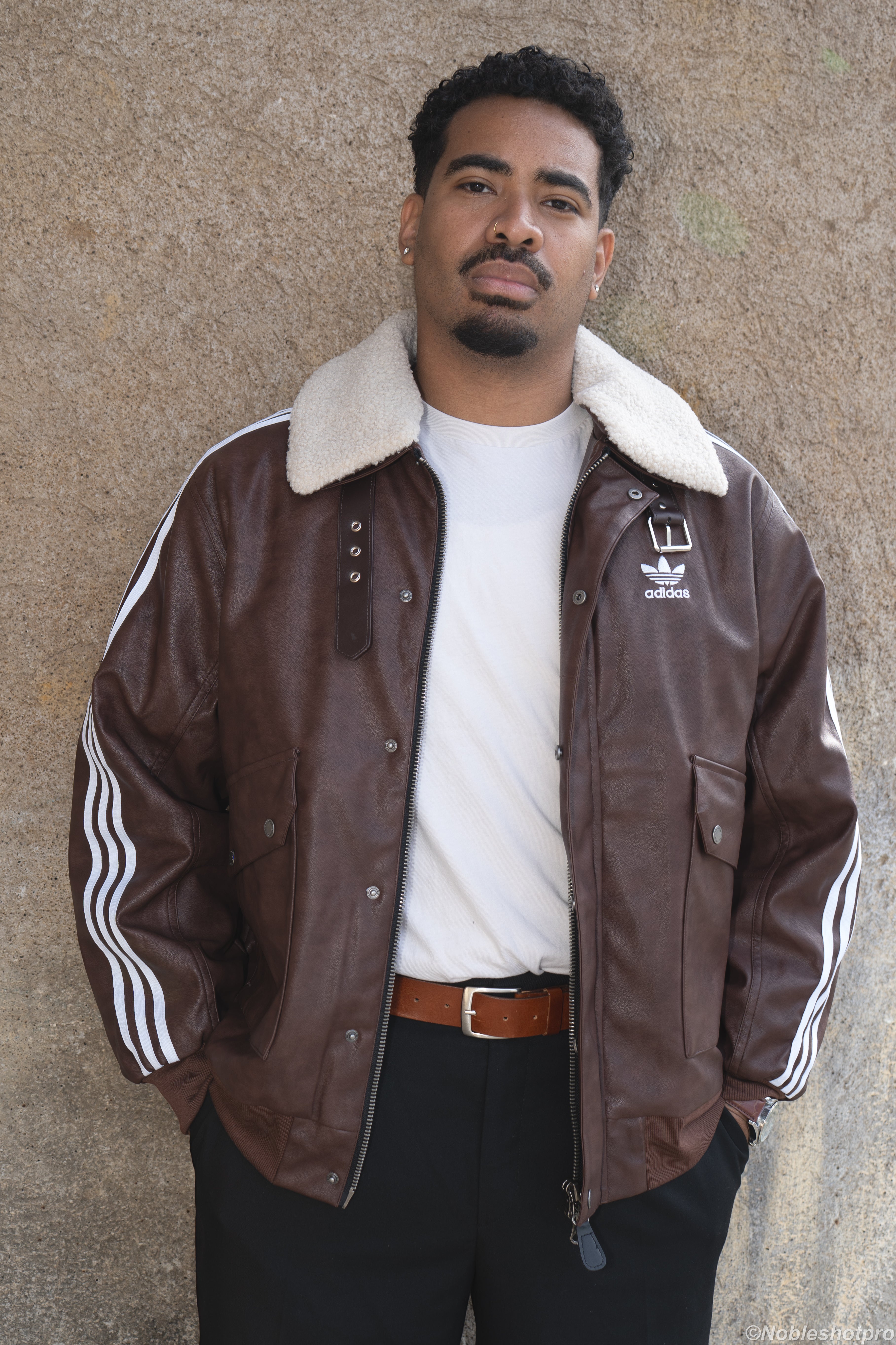 Aviator Leather Jacket – Marron (Édition Limitée)