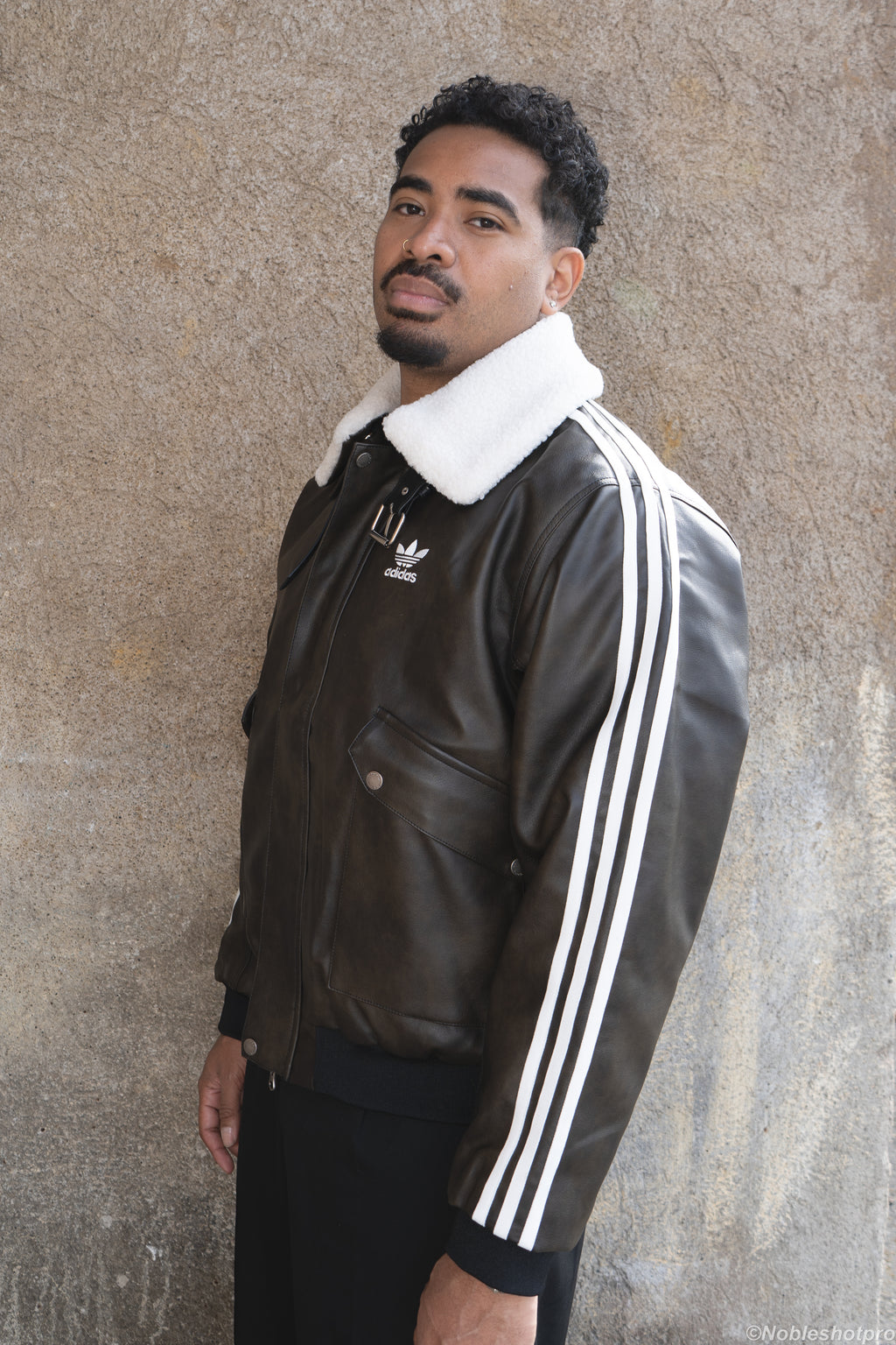 Aviator Leather Jacket – Noir (Édition Limitée)
