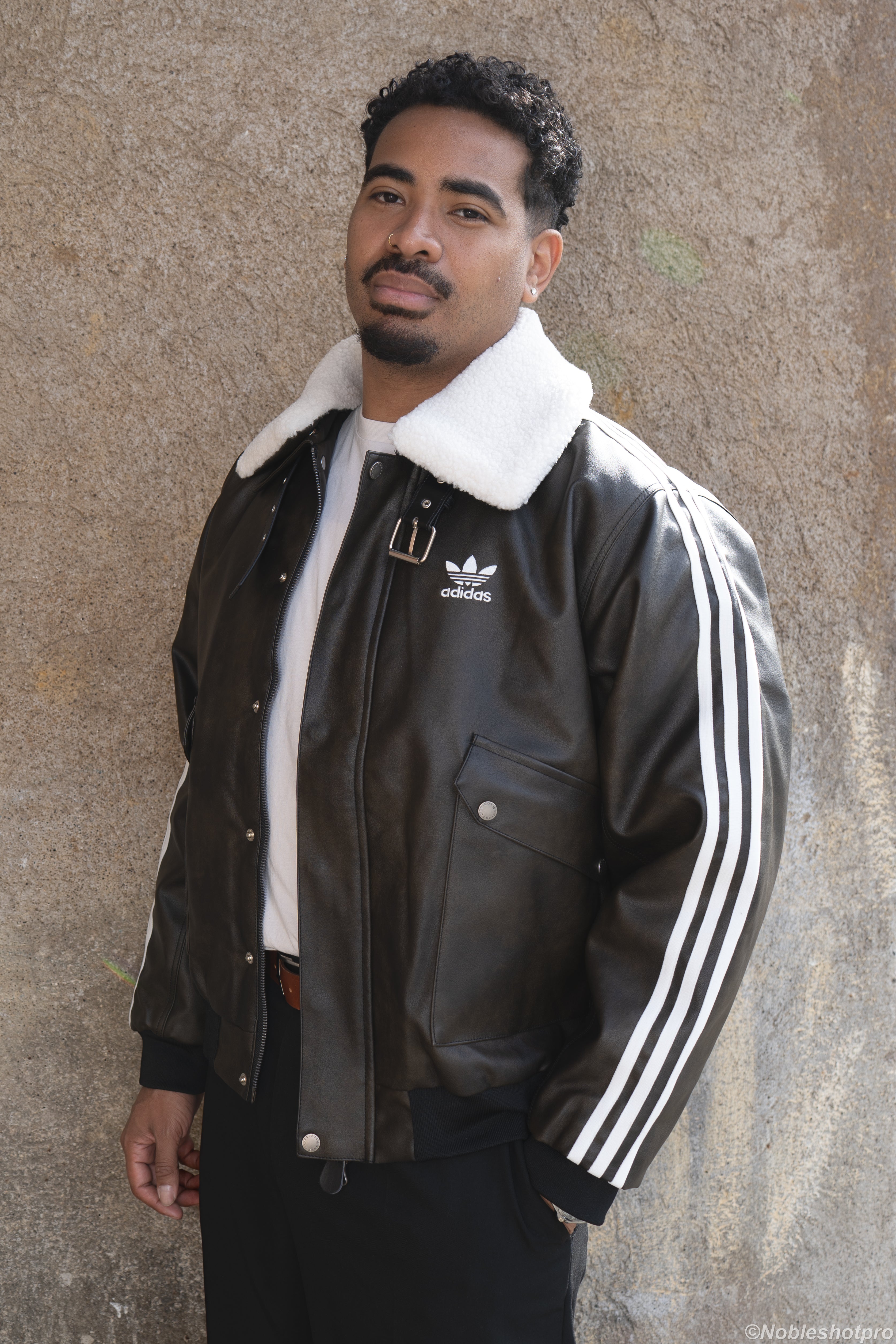 Aviator Leather Jacket – Noir (Édition Limitée)