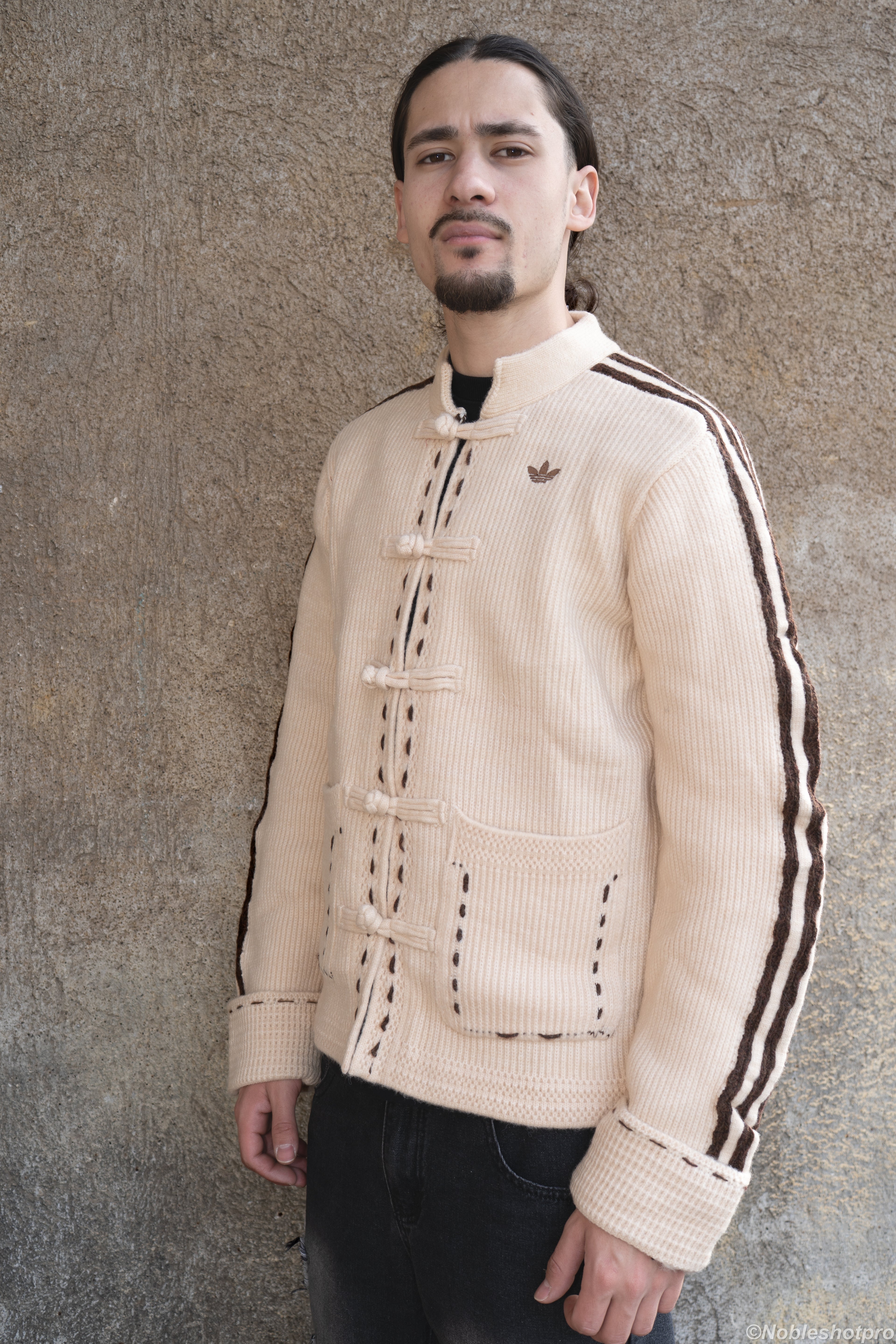 Wool Knit CNY Jacket - Blanc