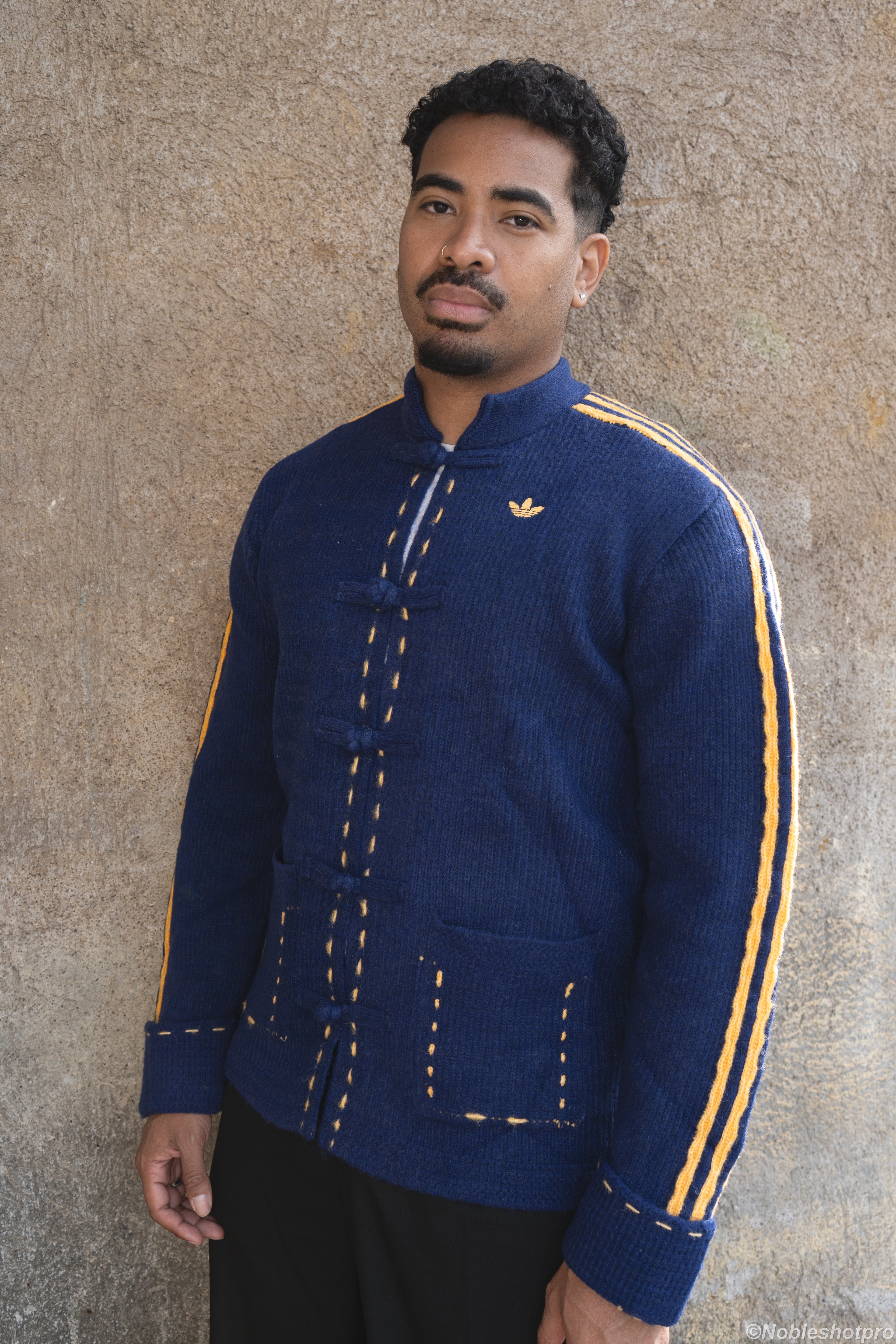 Wool Knit CNY Jacket – Bleu Marine