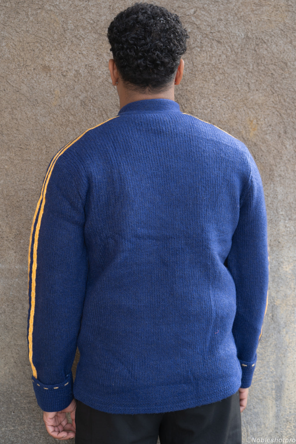 Wool Knit CNY Jacket – Bleu Marine